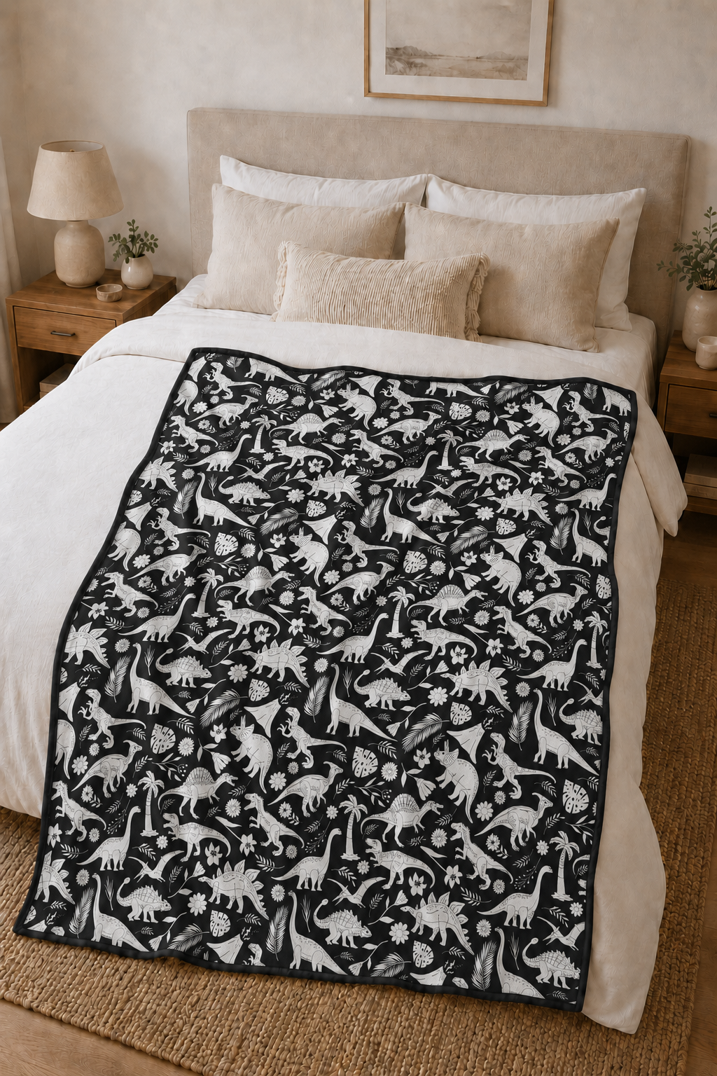 Dinosaur Doodle Blanket