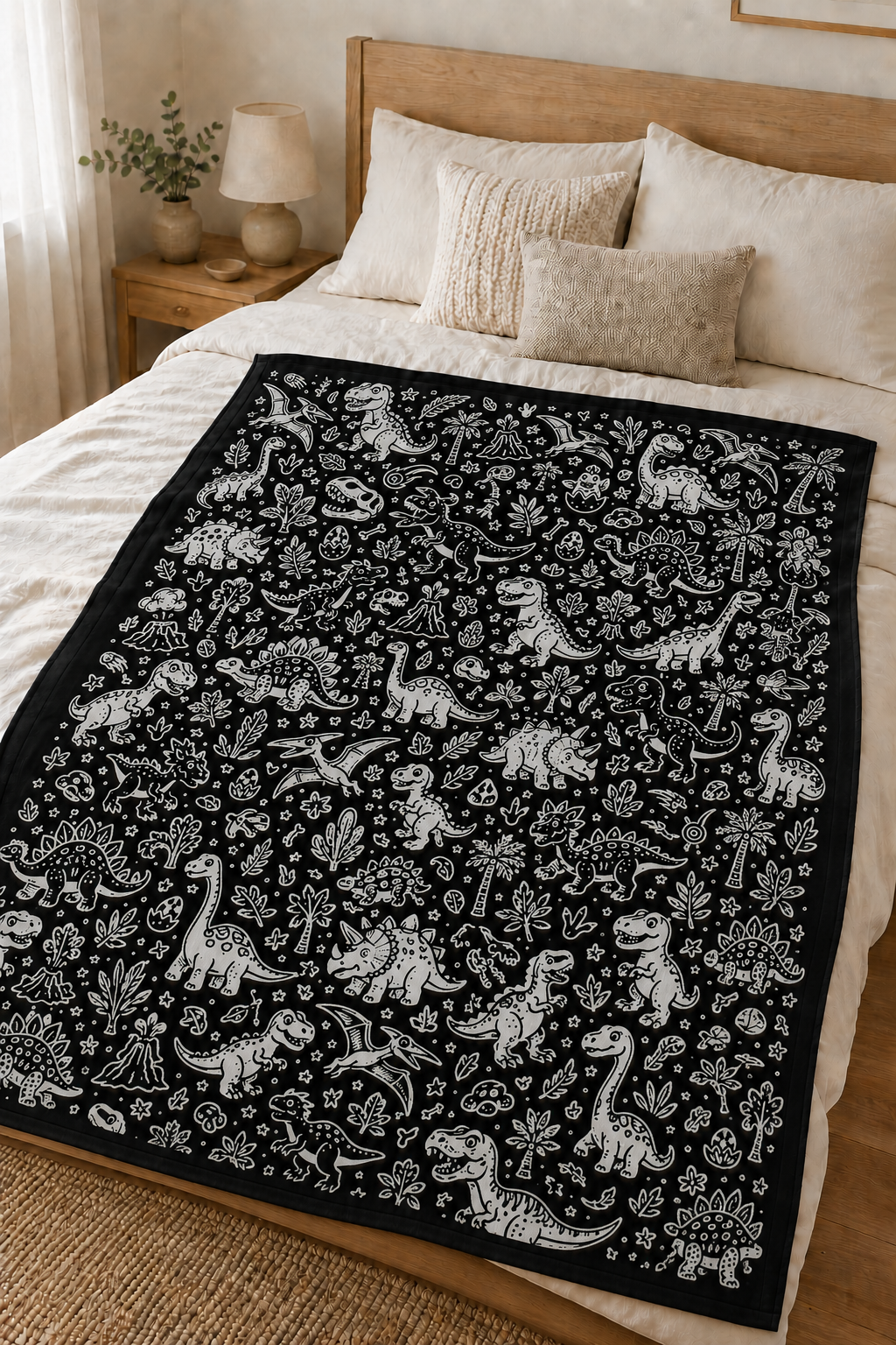 Dinosaur Doodle Blanket