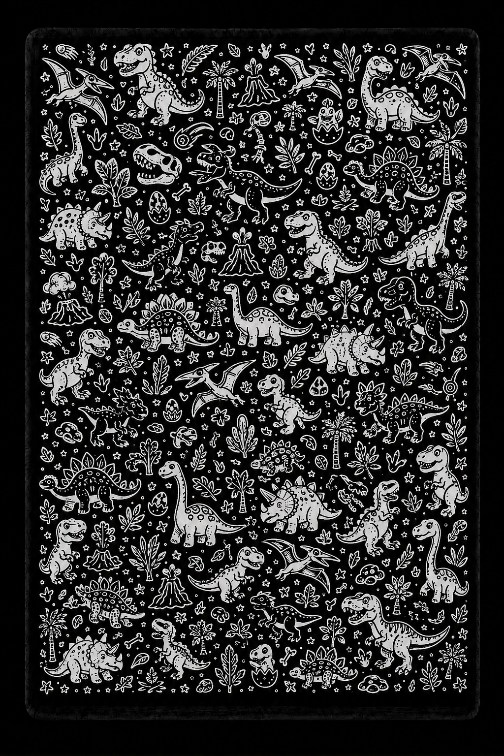 Dinosaur Doodle Blanket
