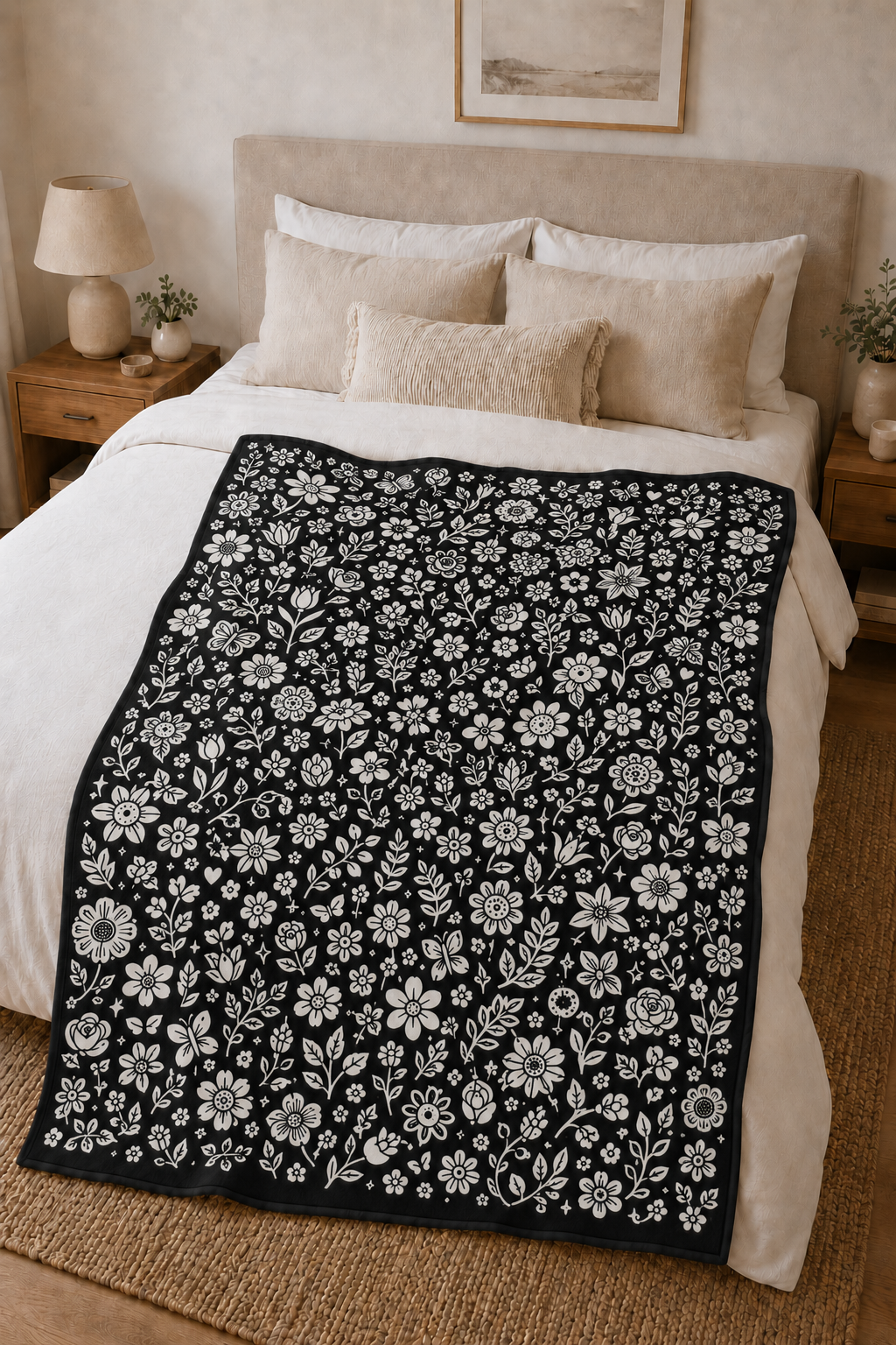 Floral Doodle Blanket