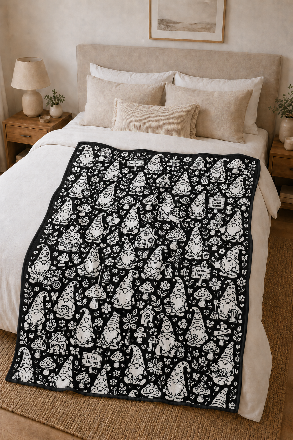 Gnome Doodle Blanket