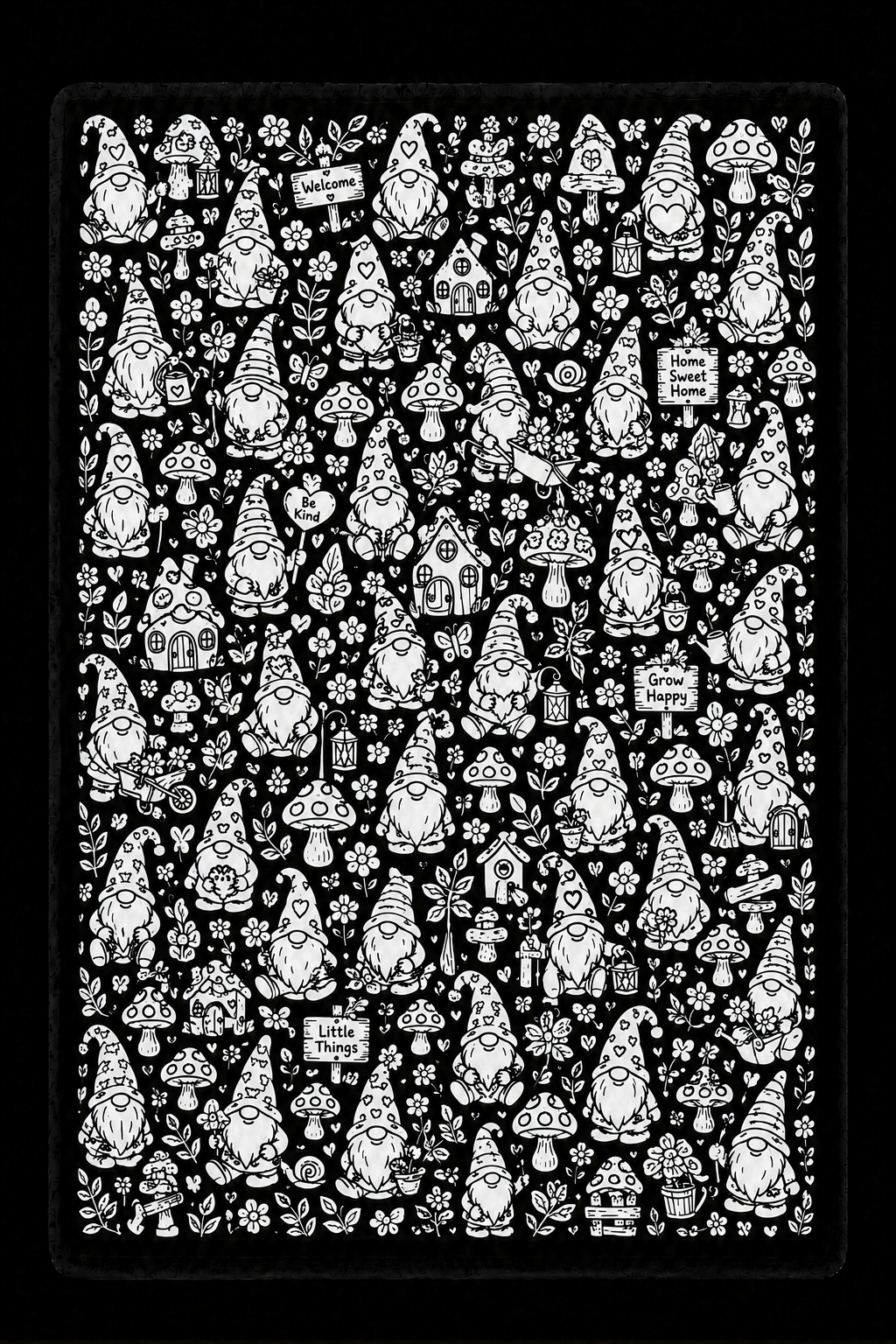 Gnome Doodle Blanket