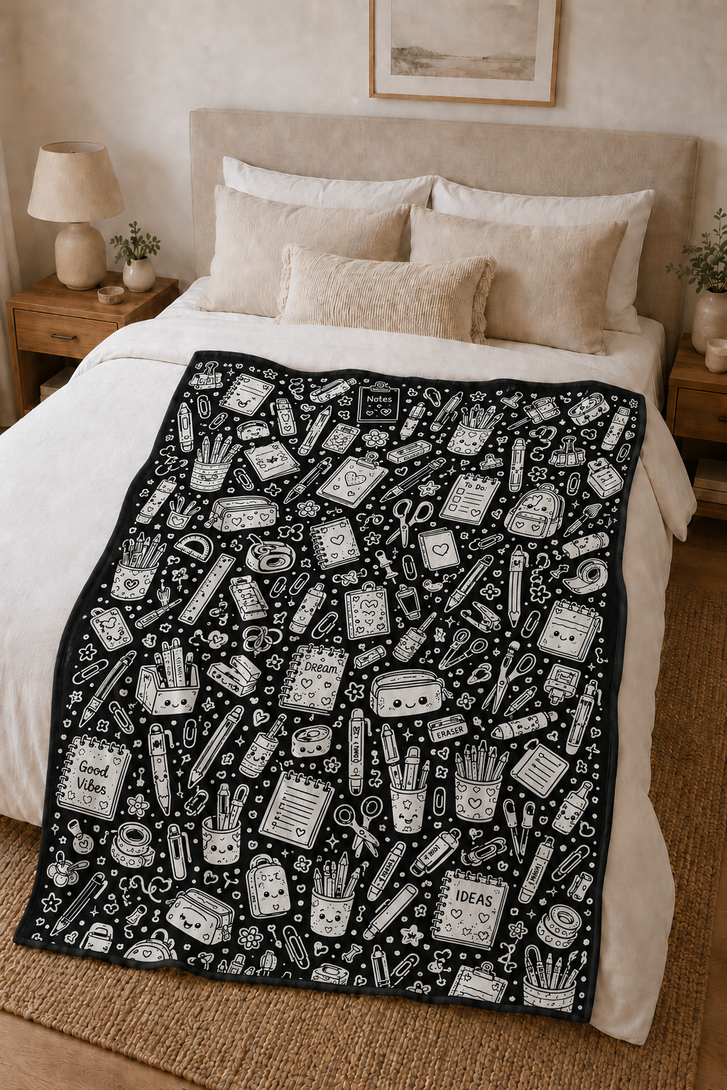 Stationery Doodle Blanket