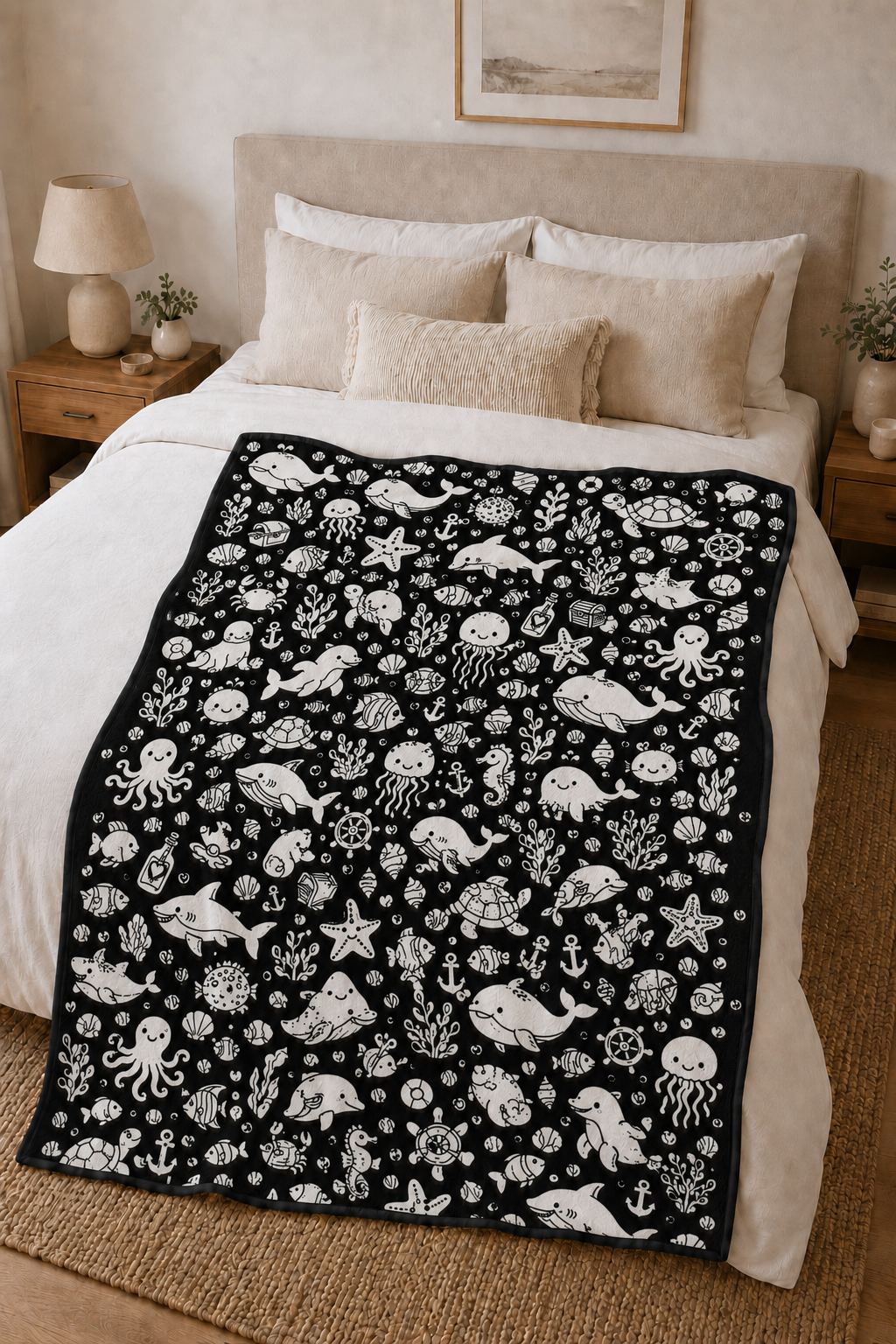 Ocean Doodle Blanket