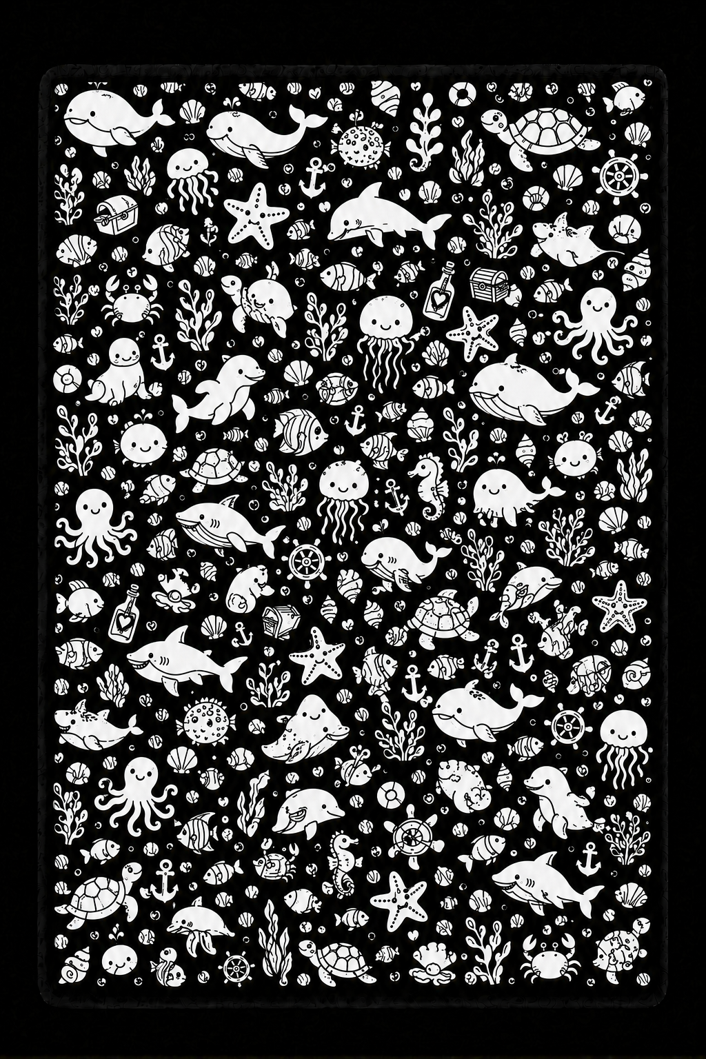 Ocean Doodle Blanket