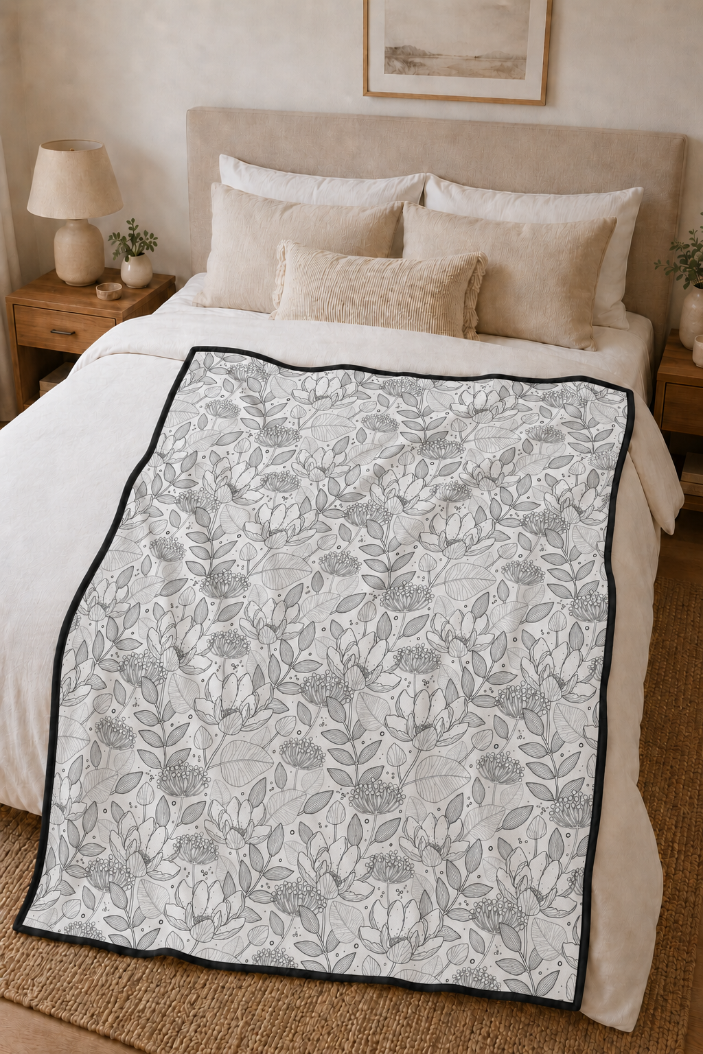 Floral & Leaf Blanket