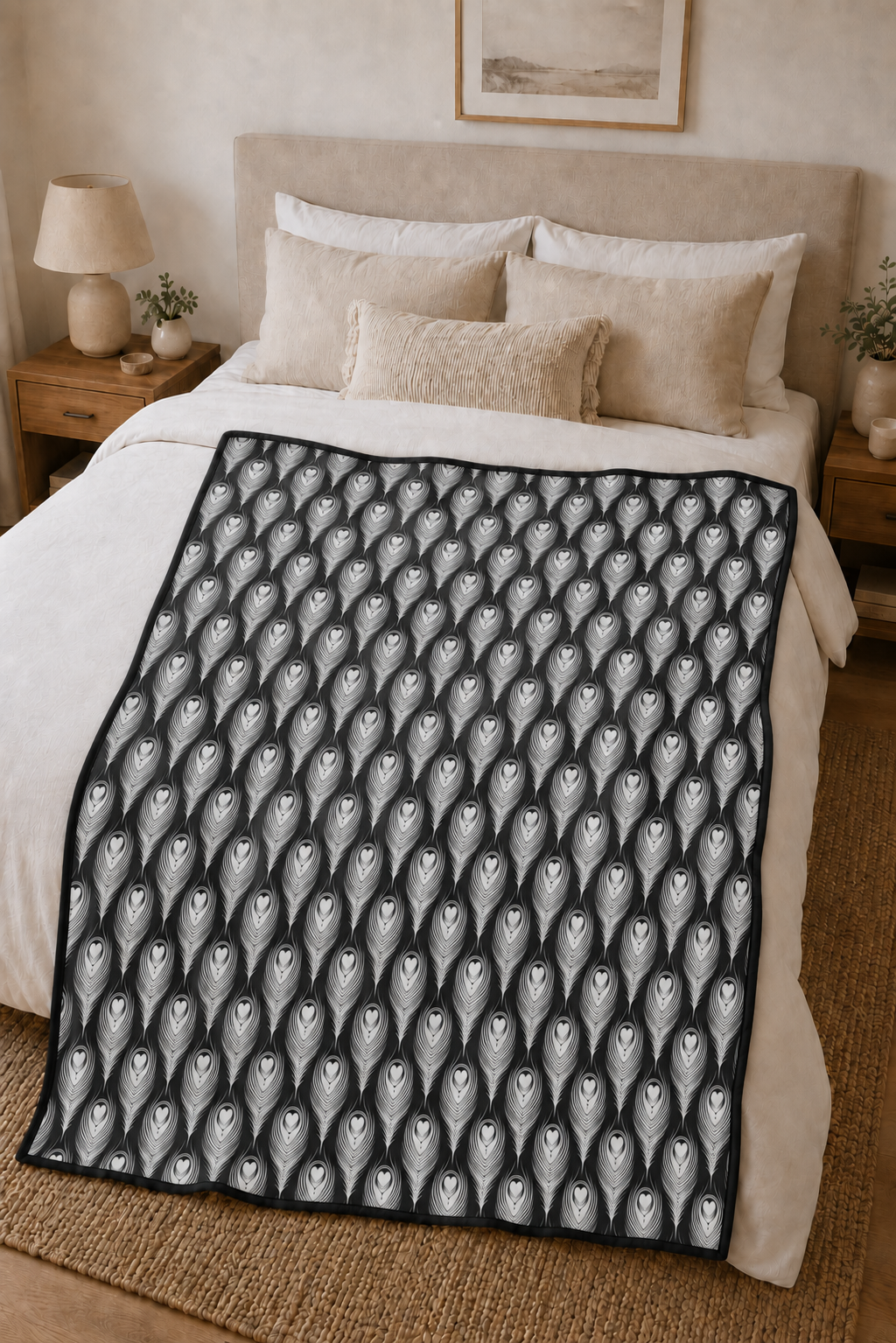 Peackock Feather Blanket