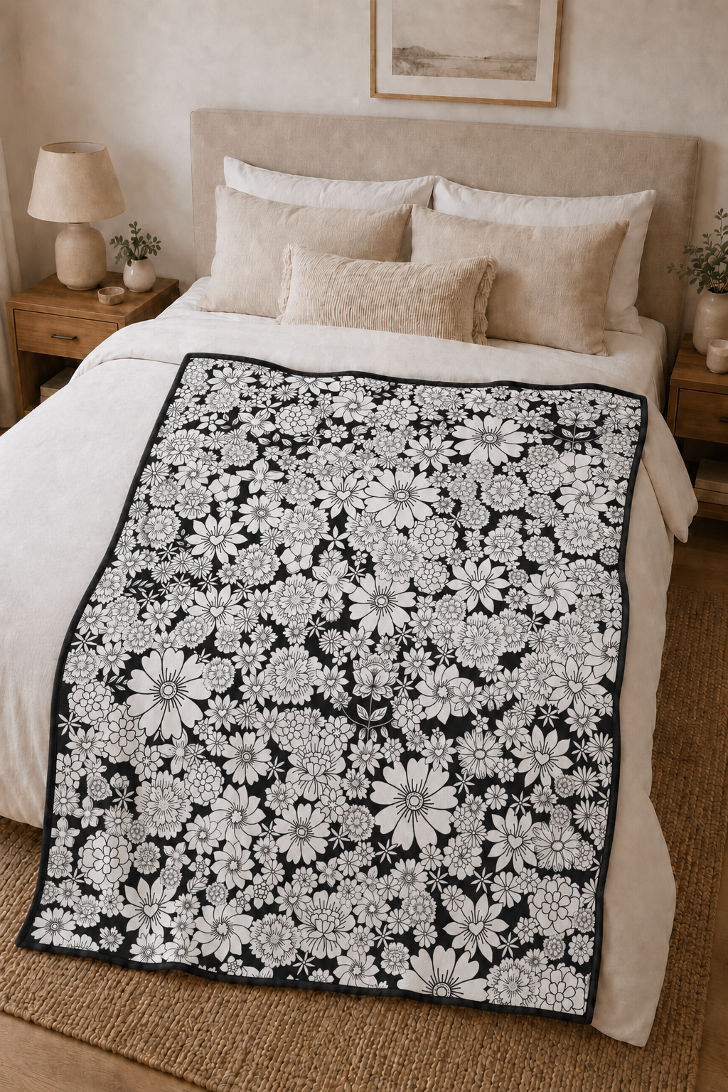 Floral Doodle Blanket