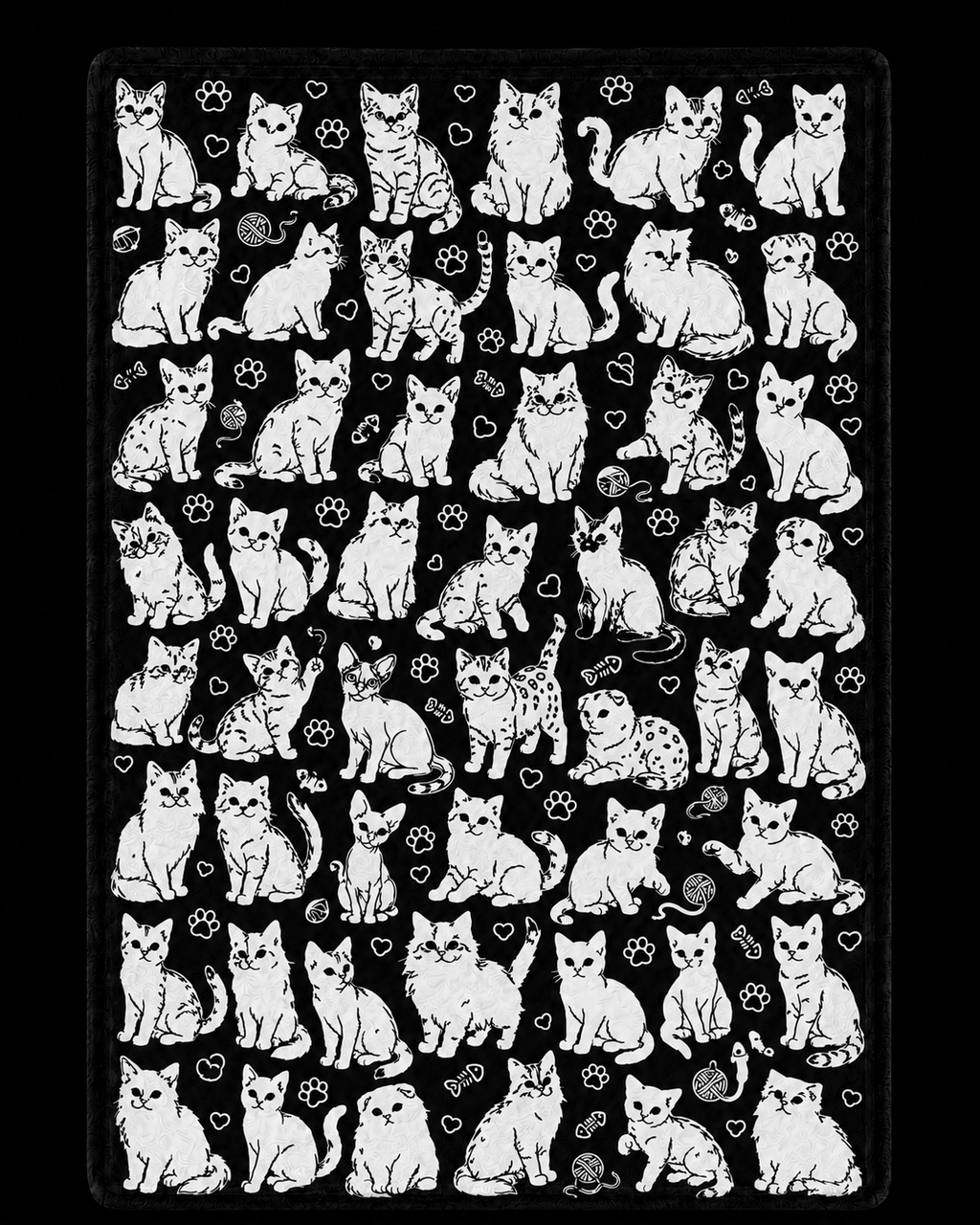 Cat Doodle Blanket