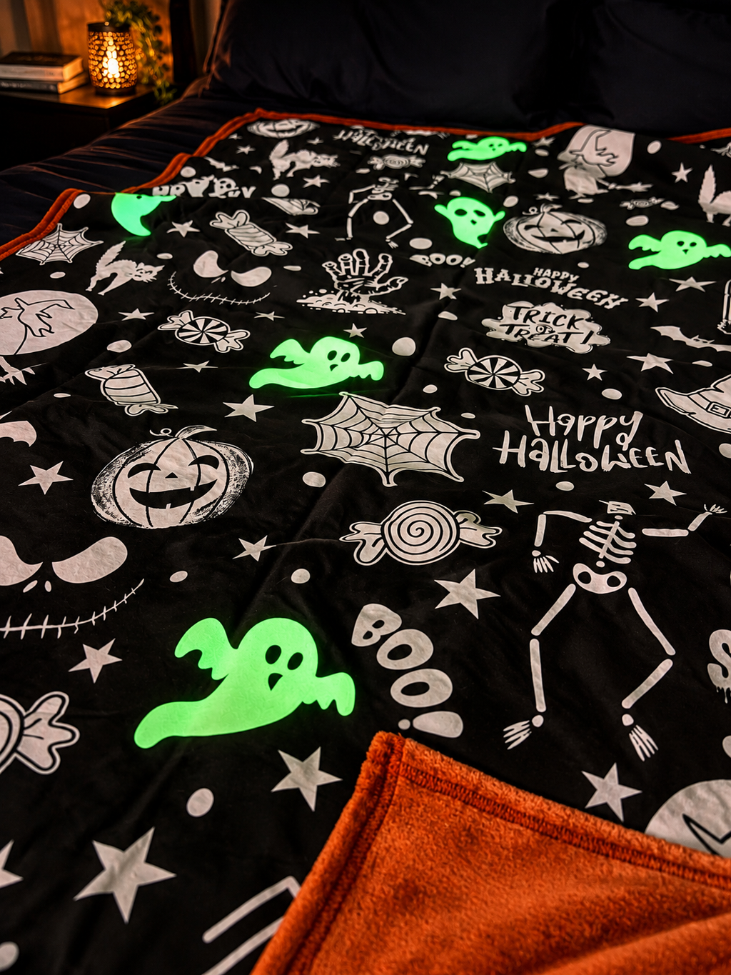 🎃 October Exclusive Orange Halloween Colourable Blanket 👻✨