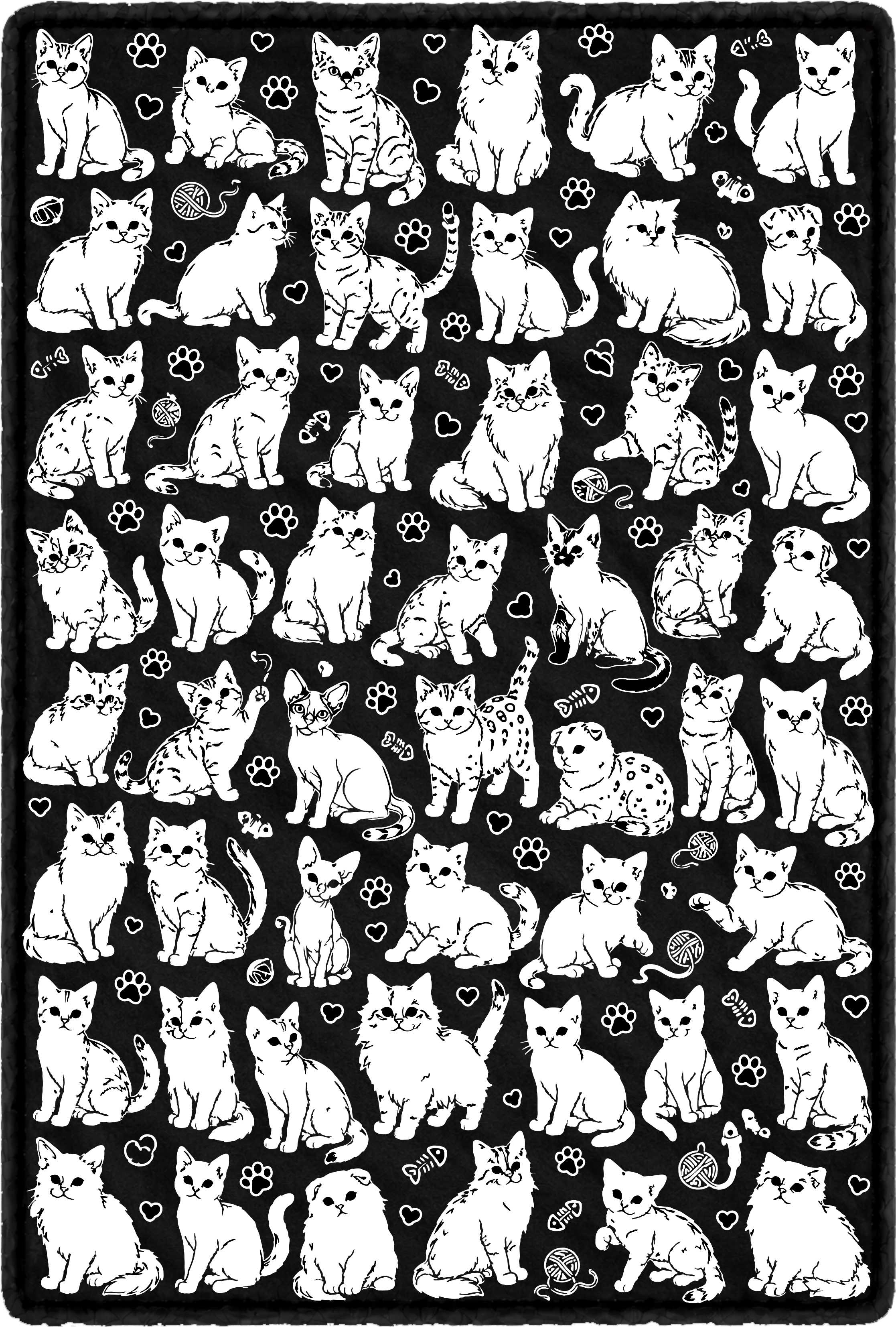 Cat Doodle Blanket