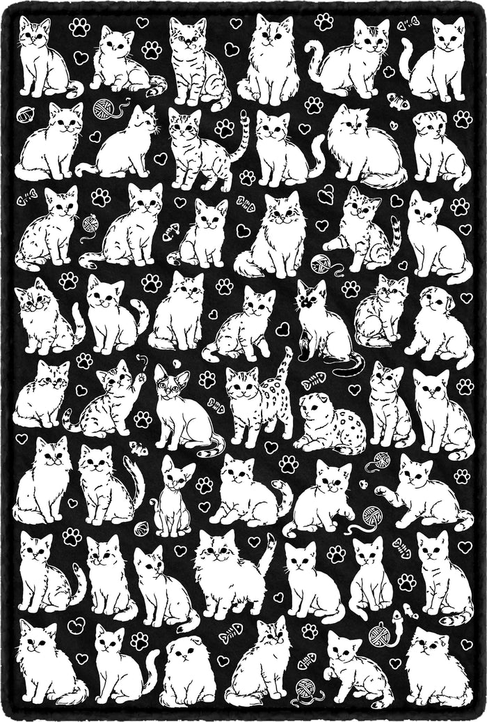 Cat Doodle Blanket