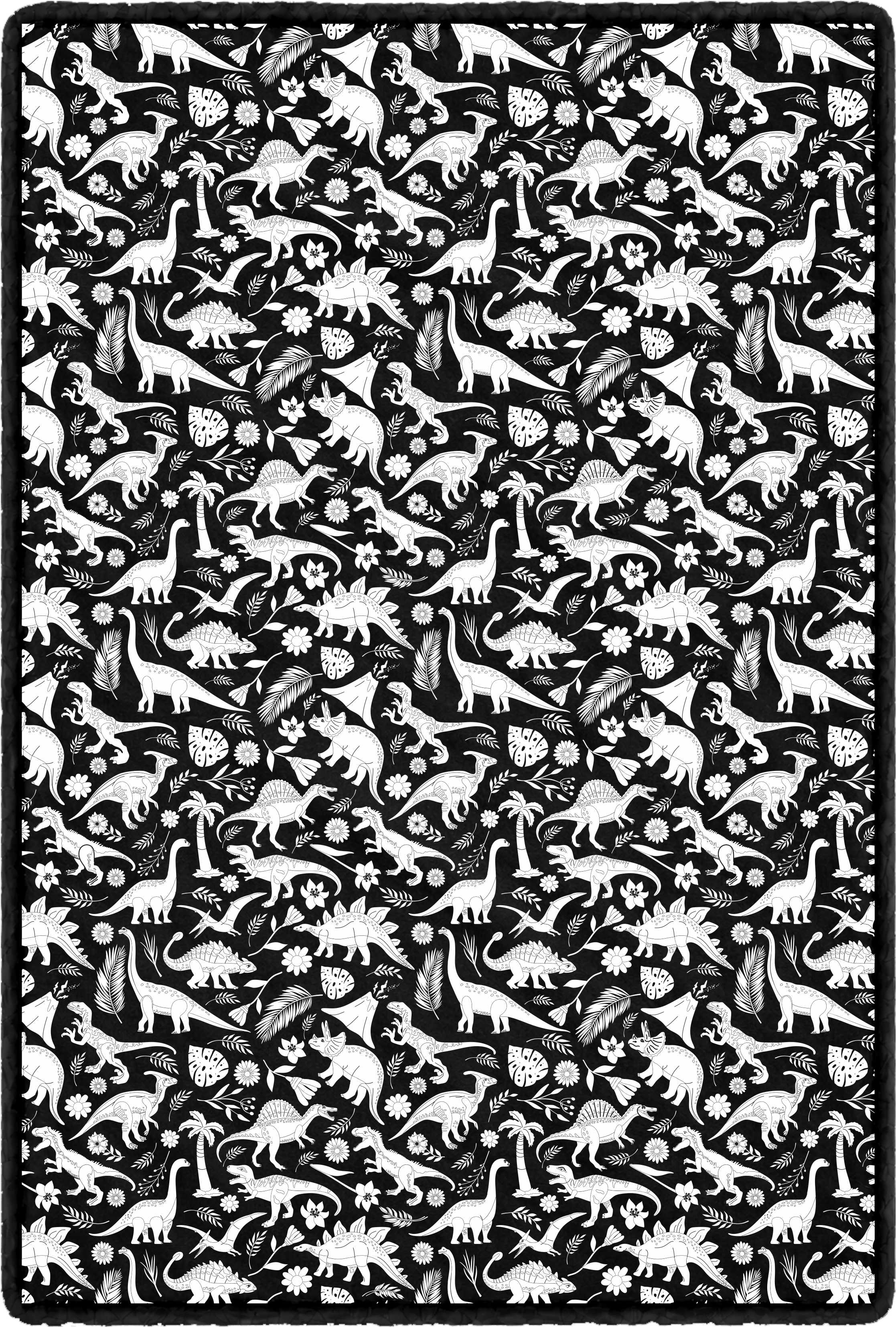 Dinosaur Doodle Blanket